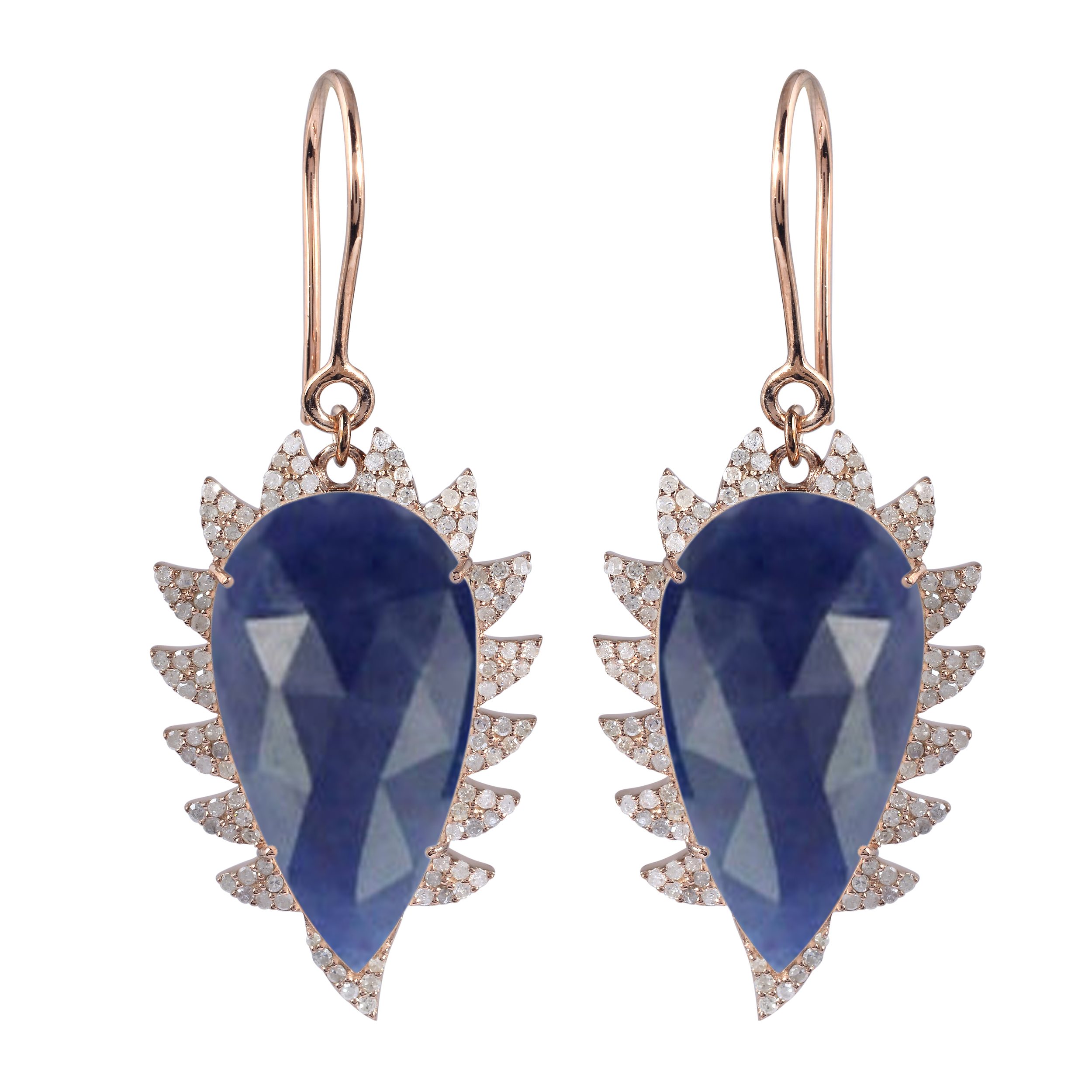 CLAW Drop Earrings - Blue Sapphire and Diamonds | MEGHNA JEWELS | Fiercely  gorgeous unique fine jewelry handmade with love, in precious gemstones,